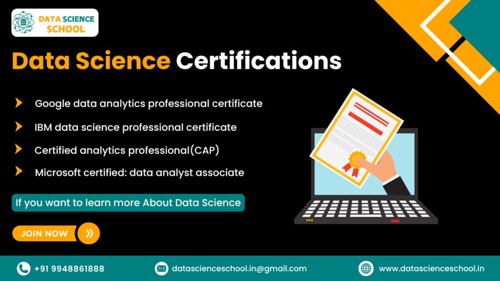 data science certifications