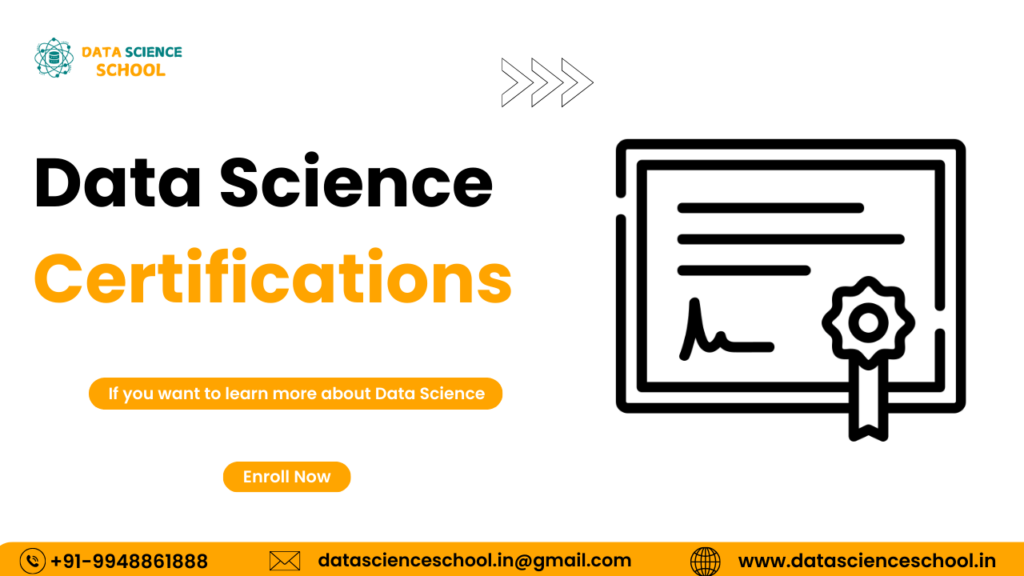 Certifications for data science